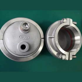 DN75静液压试验机夹具，耐压试验夹具，304不锈钢夹具，塑料管材密封堵头