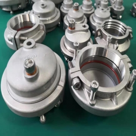 DN180静液压试验机夹具，耐压试验夹具，304不锈钢夹具，塑料管材密封堵头